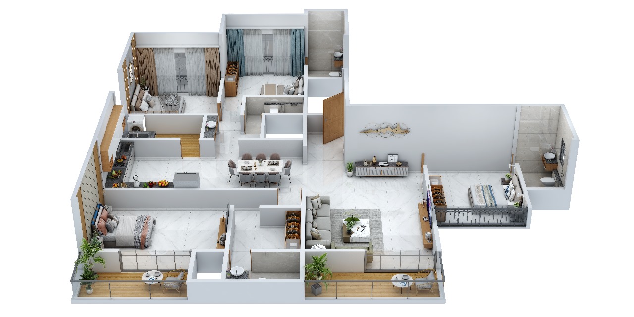 4 BHK Flats Layout of Orizzonte
