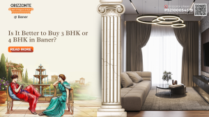 Is it better to buy a 3 BHK vs 4 BHK in Baner?
When comparing 3 BHK vs 4 BHK in Baner, the right choice depends on your lifestyle and budget. A 3 BHK is ideal for compact families, while a 4 BHK offers extra space for home offices, guests, and future needs. With the rising demand for larger homes in Pune, many buyers are now choosing spacious configurations for long-term comfort .

Are spacious flats in Baner worth investing in?
Yes, spacious flats in Baner are highly desirable due to the area’s premium positioning, strong connectivity, and consistent price appreciation. Baner has become one of Pune’s top residential hubs with steady growth and demand from professionals and families .

What is the price difference between a 3 BHK and a 4 BHK in Baner?
Typically, 3 BHK homes in Baner range from ₹1.2 crore to ₹2 crore+, while 4 BHK homes start from ₹2 crore and go higher depending on the project and amenities . When evaluating 3 BHK vs 4 BHK in Baner, buyers should consider long-term value, space, and lifestyle needs.
