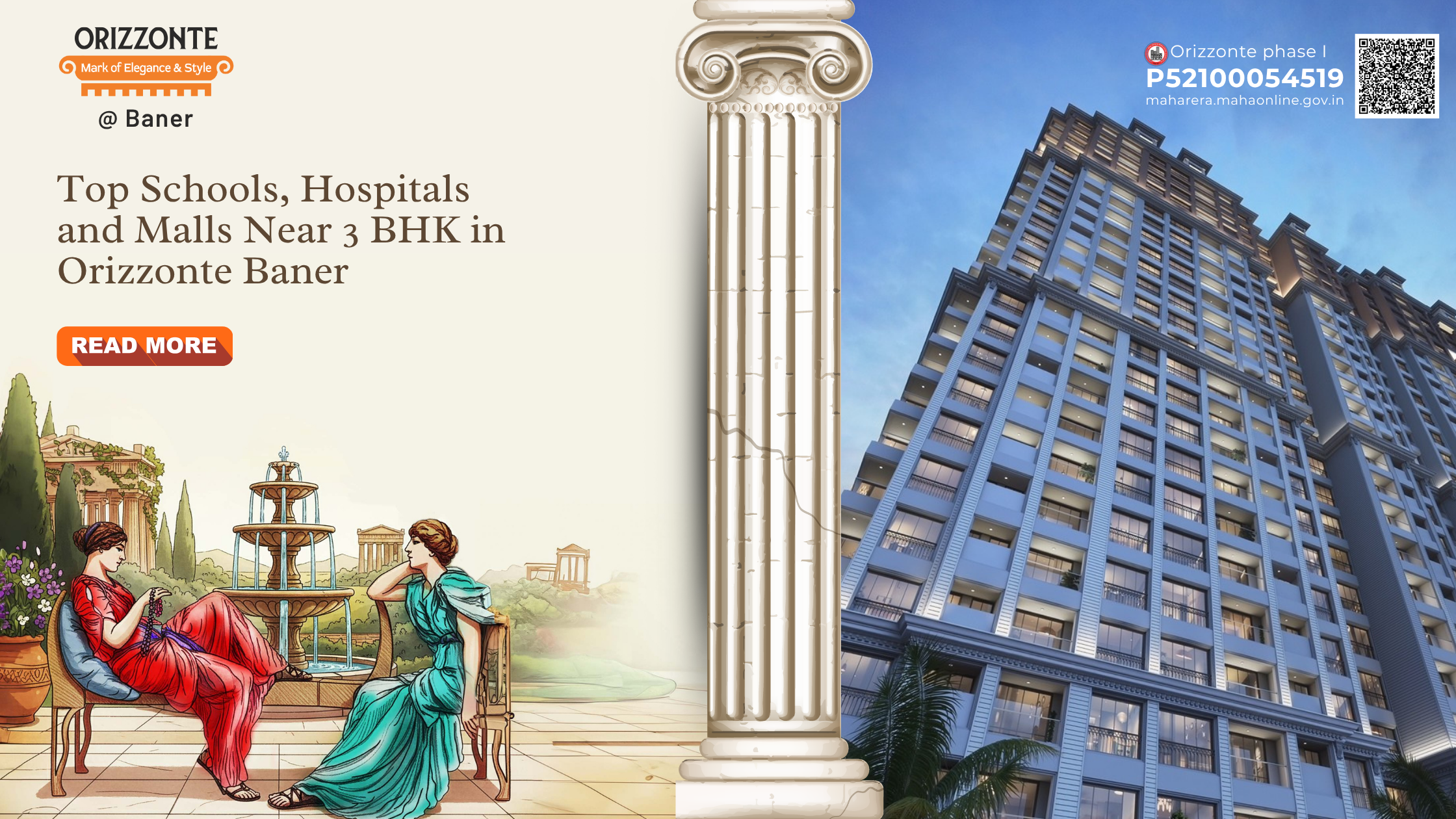Top Schools, Hospitals and Malls Near 3 BHK in Orizzonte Baner